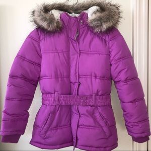 Purple Puffy Snow Jacket